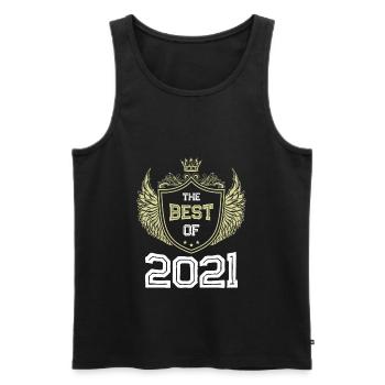 2021 best of - Männer Premium Bio Tank Top - Schwarz - Vorne - AI Model Male 178 light (178cm)