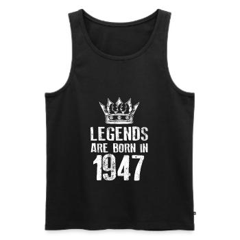 1947 legends born in - Men's Premium Organic Tank Top - black - Front - Michal (187cm)