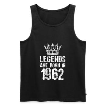 1962 legends born in - Männer Premium Bio Tank Top - Schwarz - Vorne - Michal (187cm)