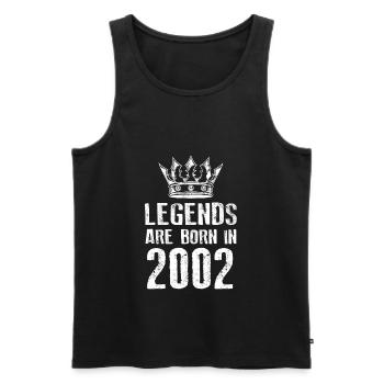 2002 legends born in - Men's Premium Organic Tank Top - black - Front - Michal (187cm)