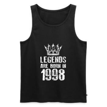 1998 legends born in - Männer Premium Bio Tank Top - Schwarz - Vorne - Michal (187cm)