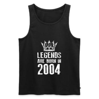 2004 legends born in - Männer Premium Bio Tank Top - Schwarz - Vorne - Michal (187cm)