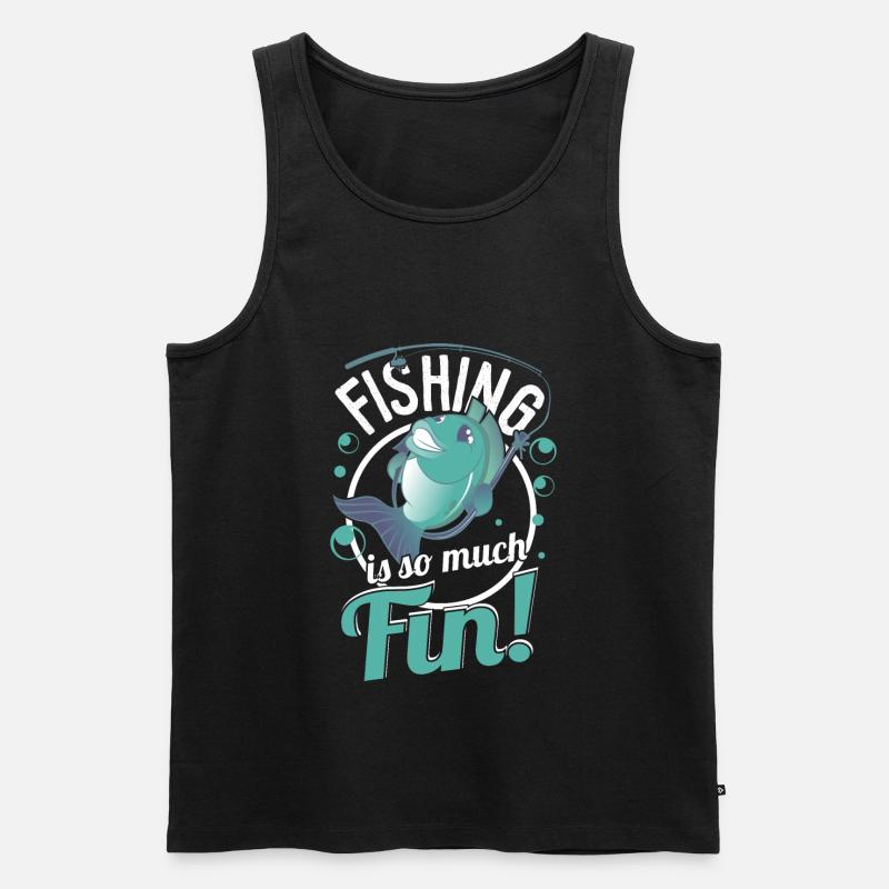 Fisch Fin Fun - Männer Premium Bio Tank Top - Schwarz