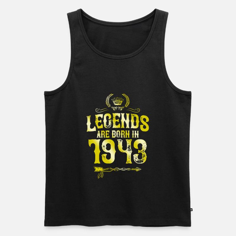 1943 legends born in - Men's Premium Organic Tank Top - black