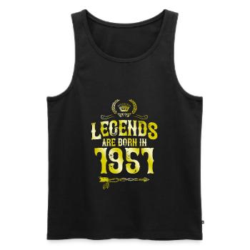 1951 legends born in - Men's Premium Organic Tank Top - black - Front - Michal (187cm)