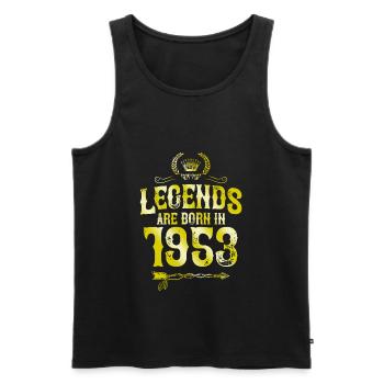 1953 legends born in - Men's Premium Organic Tank Top - black - Front - Michal (187cm)