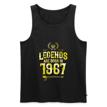 1967 legends born in - Men's Premium Organic Tank Top - black - Front - Michal (187cm)