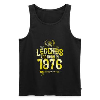 1976 legends born in - Men's Premium Organic Tank Top - black - Front - Michal (187cm)