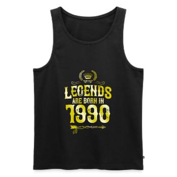 Légendes de 1990 nées en - Débardeur bio Premium Homme - noir - Devant - AI Model Male 178 light (178cm)