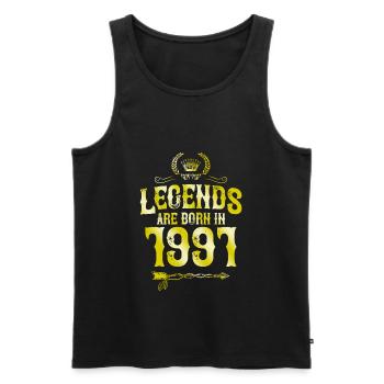 1991 legends born in - Männer Premium Bio Tank Top - Schwarz - Vorne - AI Model Male 178 light (178cm)