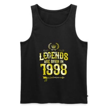 1998 legends born in - Männer Premium Bio Tank Top - Schwarz - Vorne - Michal (187cm)