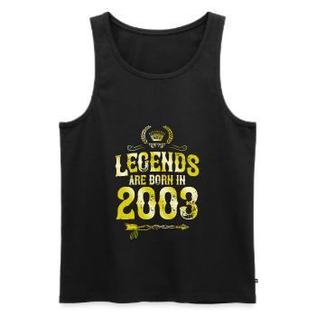 2003 legends born in - Men's Premium Organic Tank Top - black - Front - Michal (187cm)