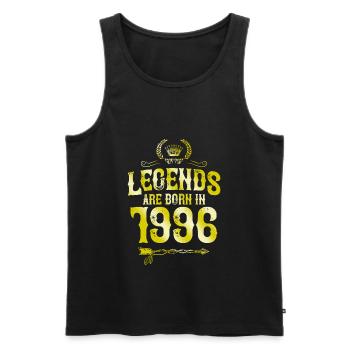1996 legends born in - Men's Premium Organic Tank Top - black - Front - AI Model Male 178 light (178cm)