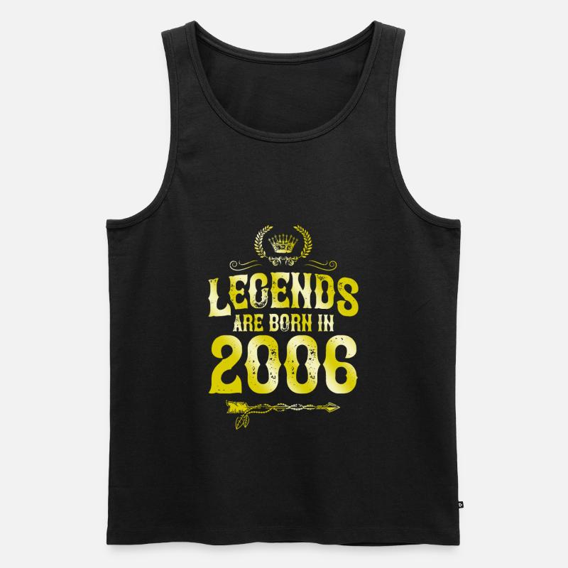 2006 legends born in - Männer Premium Bio Tank Top - Schwarz