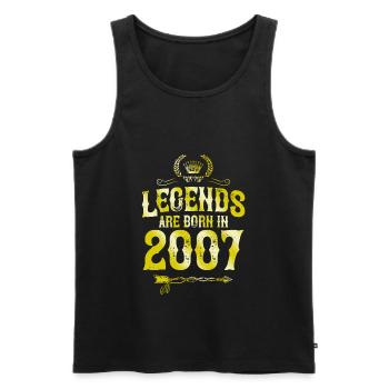 Légendes de 2007 nées en - Débardeur bio Premium Homme - noir - Devant - Michal (187cm)