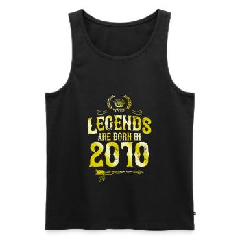 2010 legends born in - Men's Premium Organic Tank Top - black - Front - AI Model Male 178 light (178cm)