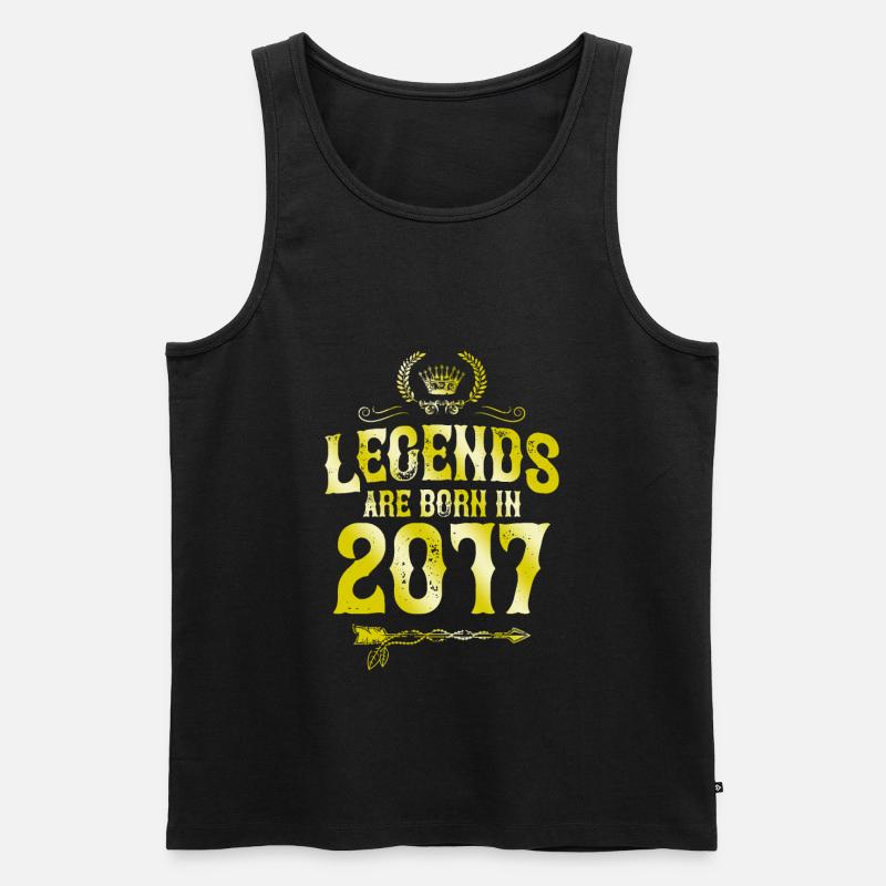 2017 legends born in - Männer Premium Bio Tank Top - Schwarz