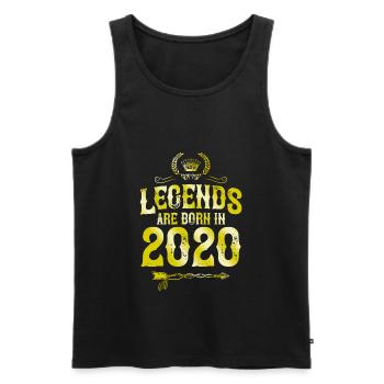2020 legends born in - Männer Premium Bio Tank Top - Schwarz - Vorne - AI Model Male 178 light (178cm)