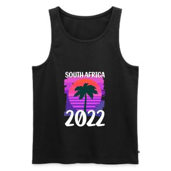 South Africa 2022 - Männer Premium Bio Tank Top - Schwarz - Vorne - Michal (187cm)