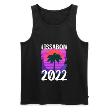 Lissabon 2022 - Männer Premium Bio Tank Top - Schwarz - Vorne - Michal (187cm)