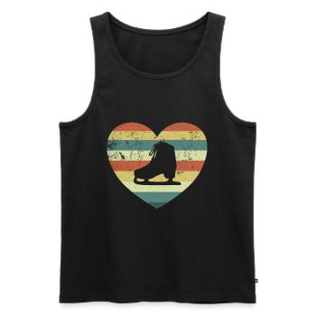 Ice Skating Figure Skating Vintage - Men's Premium Organic Tank Top - black - Front - Michal (187cm)
