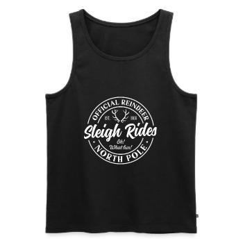 Reindeer Sleigh Rides - Men's Premium Organic Tank Top - black - Front - Michal (187cm)