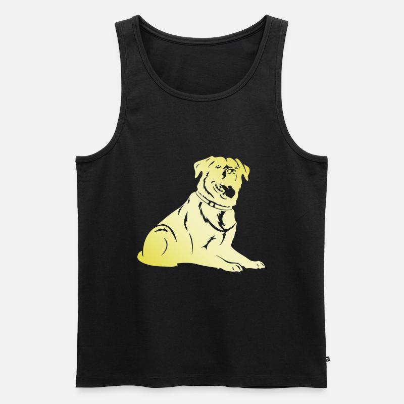 Rottweiler Hund Silhouette - Männer Premium Bio Tank Top - Schwarz