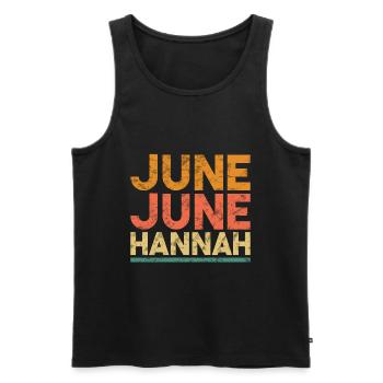 Juni Juni Hannah Shirt Kapitän Sandy Unter Deck Ha - Männer Premium Bio Tank Top - Schwarz - Vorne - AI Model Male 178 light (178cm)