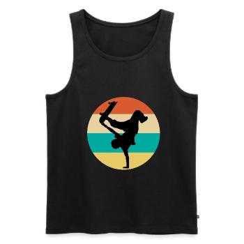 skateboarding skate lover cool giftsurfer,surfing, - Men's Premium Organic Tank Top - black - Front - Michal (187cm)