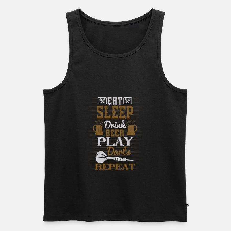 Dart Evolution Darts - Männer Premium Bio Tank Top - Schwarz