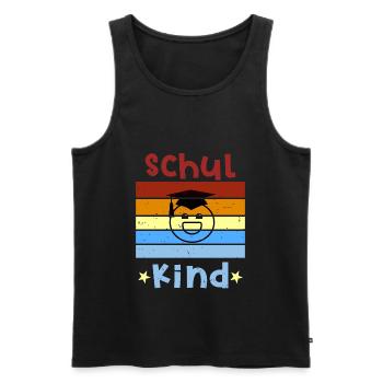 Schulkind 1. Klasse Smile Schulbeginn T shirt - Männer Premium Bio Tank Top - Schwarz - Vorne - Michal (187cm)