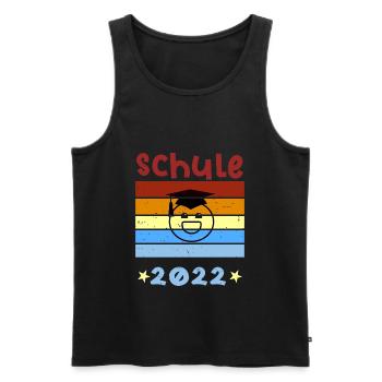 Schule 2022 1. Klasse Smile Schulbeginn T shirt - Männer Premium Bio Tank Top - Schwarz - Vorne - Michal (187cm)