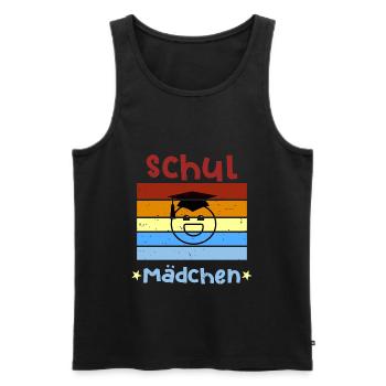 Schulmädchen 1. Klasse Smile Schulbeginn T shirt - Männer Premium Bio Tank Top - Schwarz - Vorne - Michal (187cm)