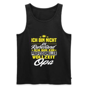 Professioneller Vollzeit Opa - Rentner - Männer Premium Bio Tank Top - Schwarz - Vorne - Michal (187cm)