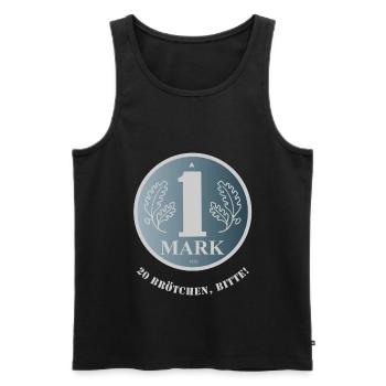 DDR-Mark (20-roll edition) - Men's Premium Organic Tank Top - black - Front - AI Model Male 178 light (178cm)