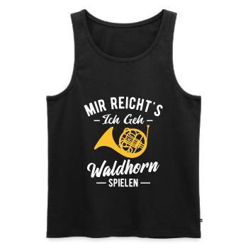 Waldhorn Hornist Orchester Horn Musiker - Männer Premium Bio Tank Top - Schwarz - Vorne - Michal (187cm)