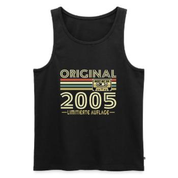 Original 2005 Jahrgang Vintage Geburtstag Retro - Männer Premium Bio Tank Top - Schwarz - Vorne - Michal (187cm)