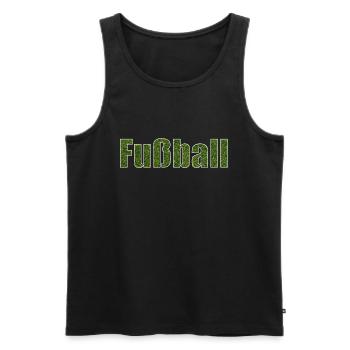 Fussball - Männer Premium Bio Tank Top - Schwarz - Vorne - AI Model Male 178 light (178cm)