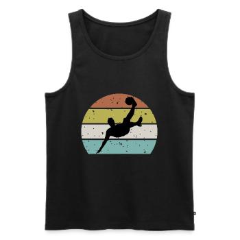 Fallback Vintage - Men's Premium Organic Tank Top - black - Front - AI Model Male 178 light (178cm)