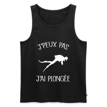 Je Peux Pas J'ai Plongée - Débardeur bio Premium Homme - noir - Devant - Michal (187cm)