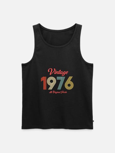 1976 - Männer Premium Bio Tank Top - Schwarz