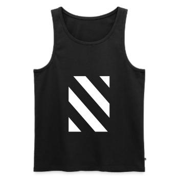 Shape icon icon - Men's Premium Organic Tank Top - black - Front - Michal (187cm)