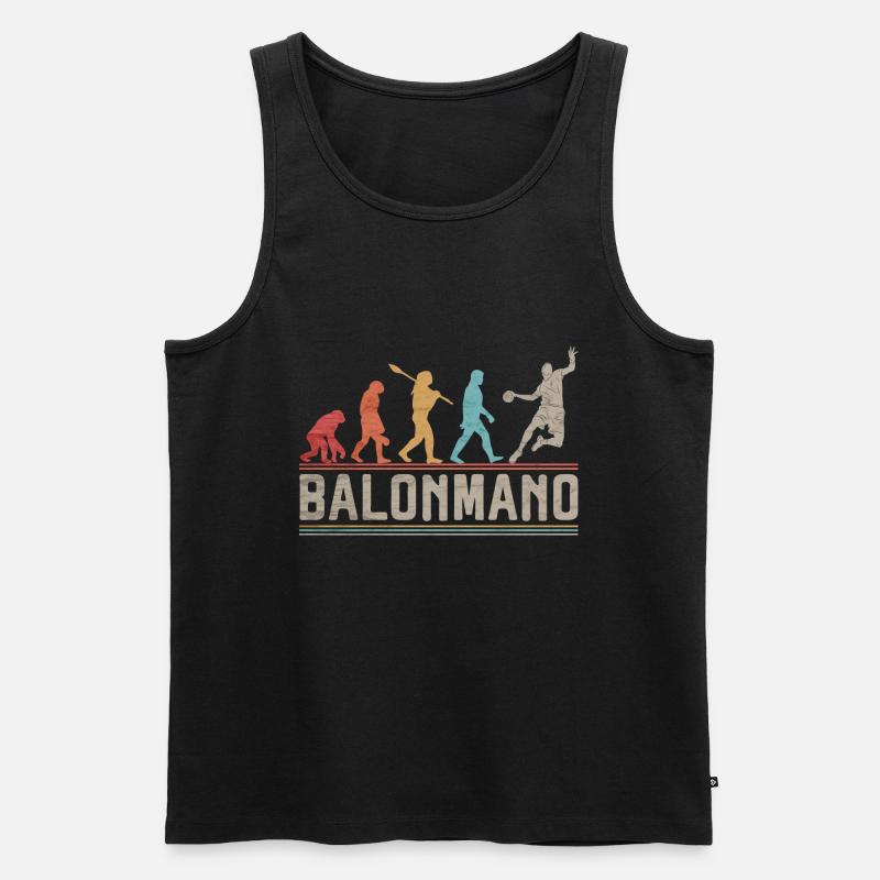 Balonmano Evolution Handballspieler - Männer Premium Bio Tank Top - Schwarz