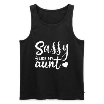 Sassy Like My Aunt, Cute Matching Auntie Niece Gif - Männer Premium Bio Tank Top - Schwarz - Vorne - Michal (187cm)