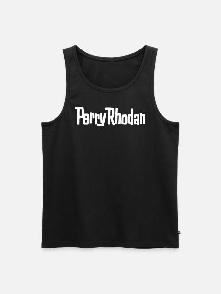 Perry Rhodan Logo weiß - Männer Premium Bio Tank Top - Schwarz