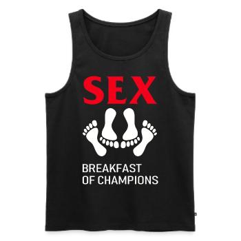 Sex - Men's Premium Organic Tank Top - black - Front - AI Model Male 178 light (178cm)