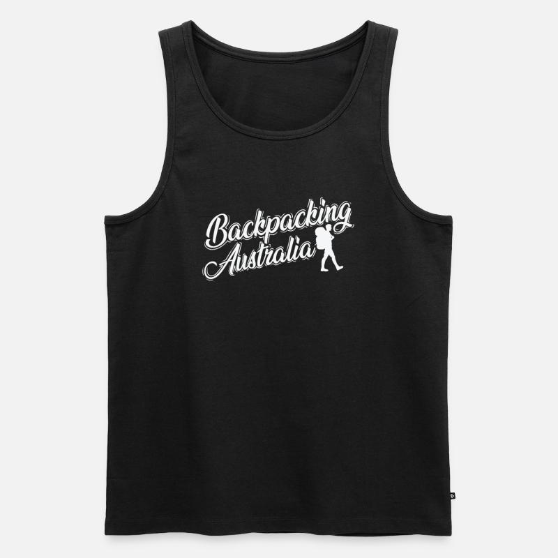 Backbacking Australia Experience Trip - Men's Premium Organic Tank Top - black
