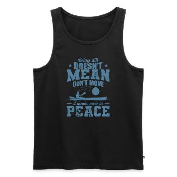 Being still doesn't Mean don't move Kajak - Männer Premium Bio Tank Top - Schwarz - Vorne - Michal (187cm)