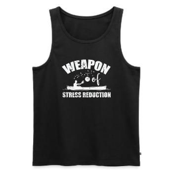Weapon of Stress Reduction Kayak Paddle Boat - Men's Premium Organic Tank Top - black - Front - AI Model Male 178 light (178cm)