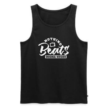 Nothing Beats original Version Filme Sprache - Männer Premium Bio Tank Top - Schwarz - Vorne - Michal (187cm)